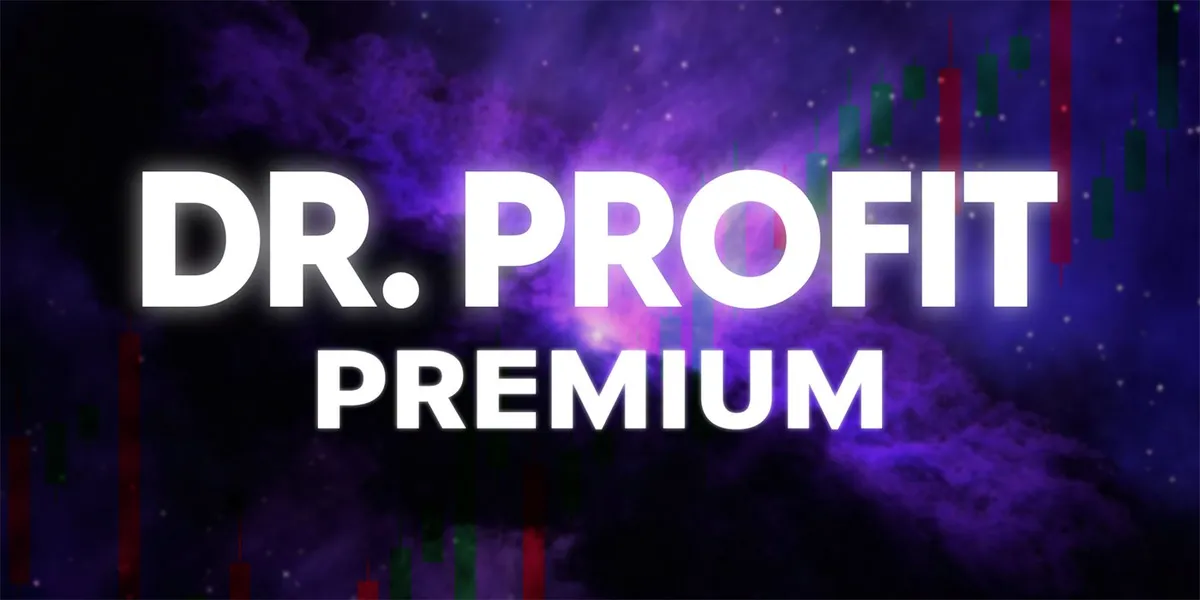 Dr. Profit Premium promotional cover image for its crypto trading signal service