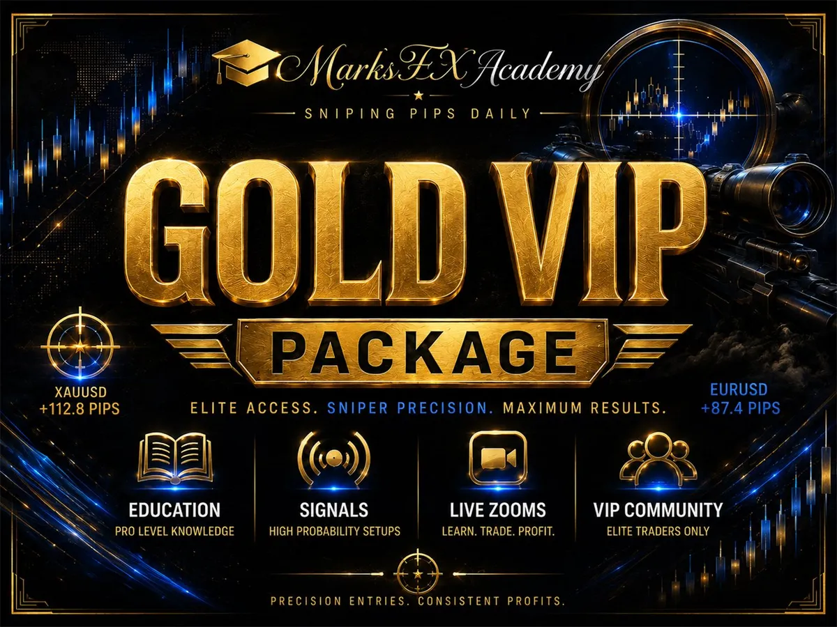 MarksFxAcademy promotional cover image for the Gold VIP Package