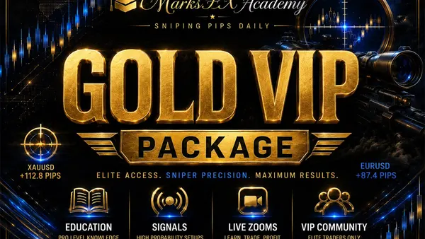 MarksFxAcademy promotional cover image for the Gold VIP Package