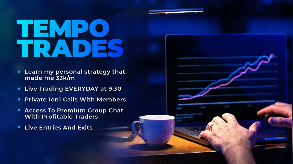 Tempo Trades Premium promotional cover image for the daily live futures trading sessions