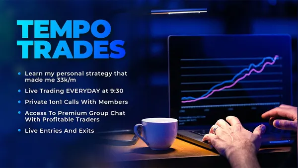 Tempo Trades Premium promotional cover image for the daily live futures trading sessions